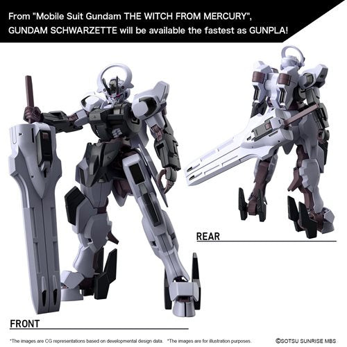 Mobile Suit Gundam: The Witch from Mercury Gundam Schwarzette High Grade 1:144 Scale Model Kit