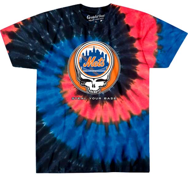 Grateful Dead New York Mets Steal Your Face Tie Dye Tshirt