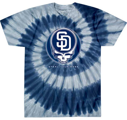 San Diego Padres Grateful Dead Steal Your Face Tie Dye T-Shirt