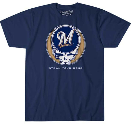Milwaukee Brewers Grateful Dead Steal Your Face T-Shirt