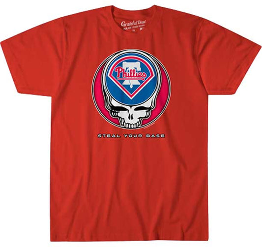 Philadelphia Phillies Grateful Dead Steal Your Face T-Shirt