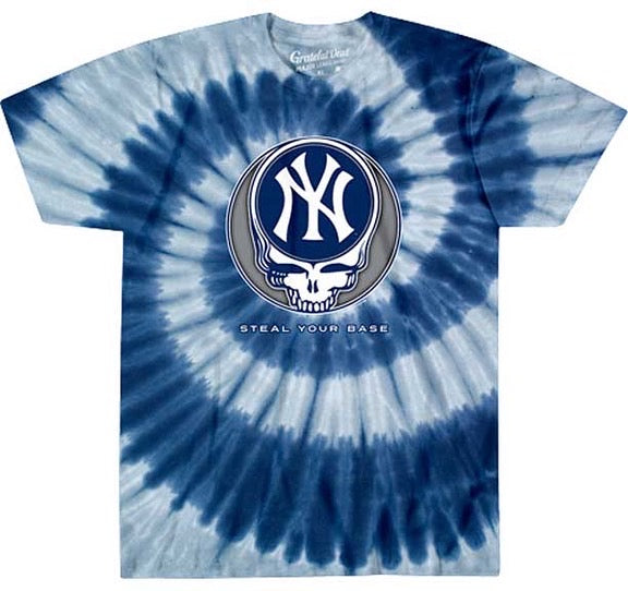 New York Yankees Grateful Dead Steal Your Face Tie Dye T-Shirt