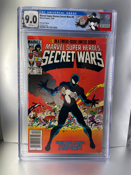 Marvel Super Heroes Secret Wars #8 CGC 9.0 White Pages - Newsstand Variant