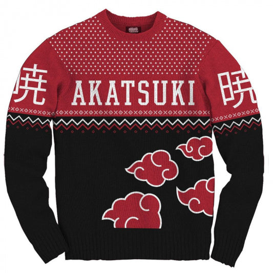 Naruto Shippuden Akatsuki Fair Isle Ugly Holiday Sweater
