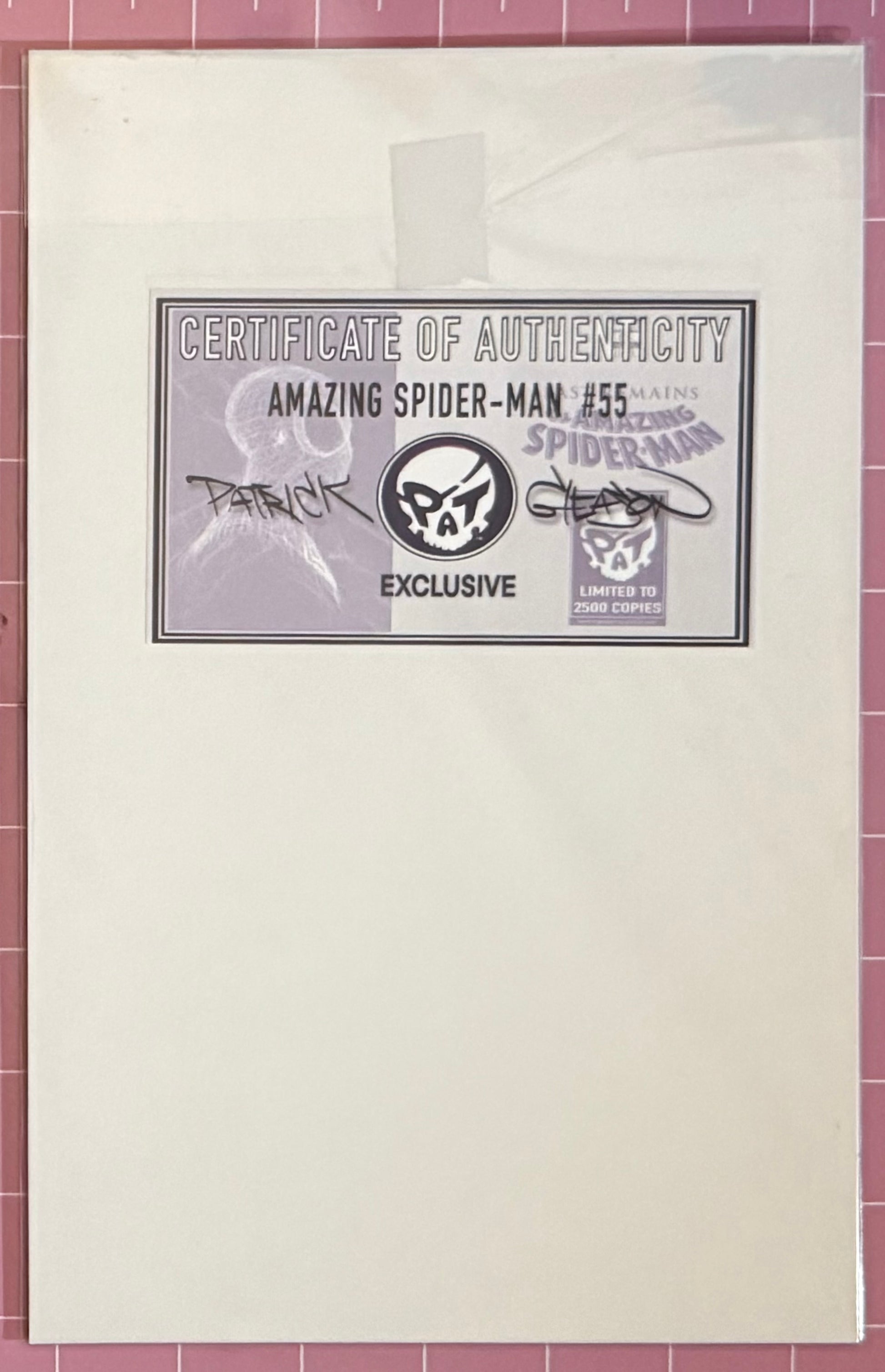 Amazing Spider-Man #55 - back cover COA