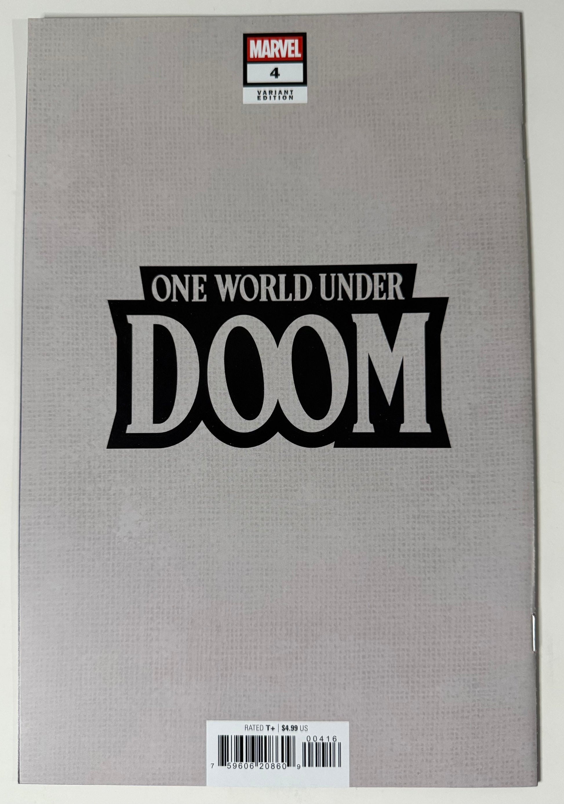One World Under Doom #4 1:50 back cover