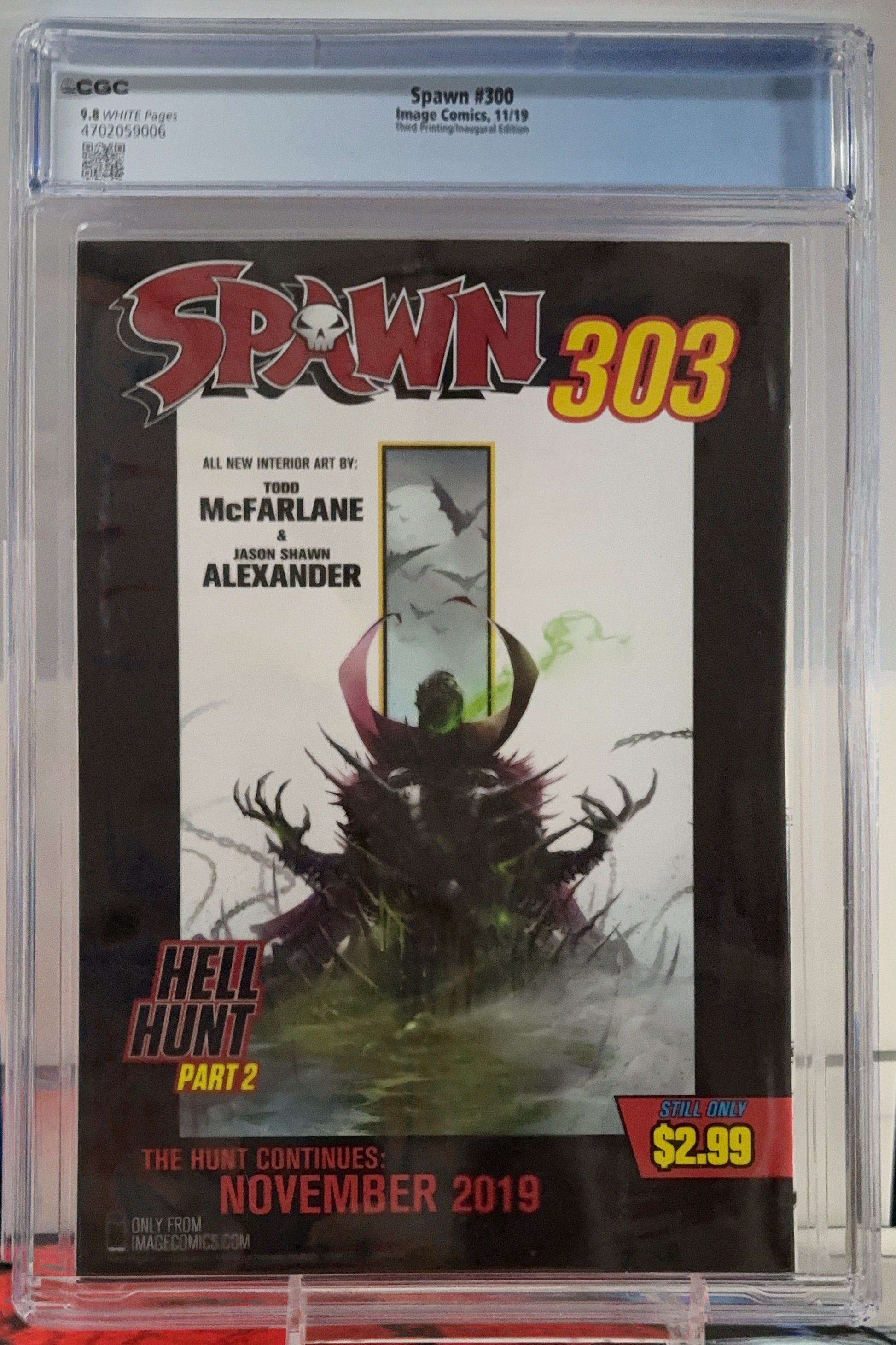 Spawn #300 CGC 9.8 Inaugural Edition and 3rd Print