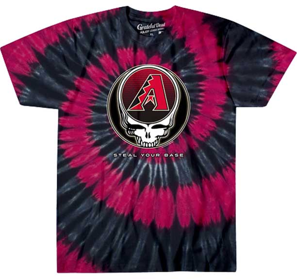 Arizona Diamondbacks Grateful Dead Steal Your Face Tie Dye T-Shirt