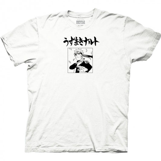 Naruto Shippuden Naruto Collage with Kanji T-Shirt Front